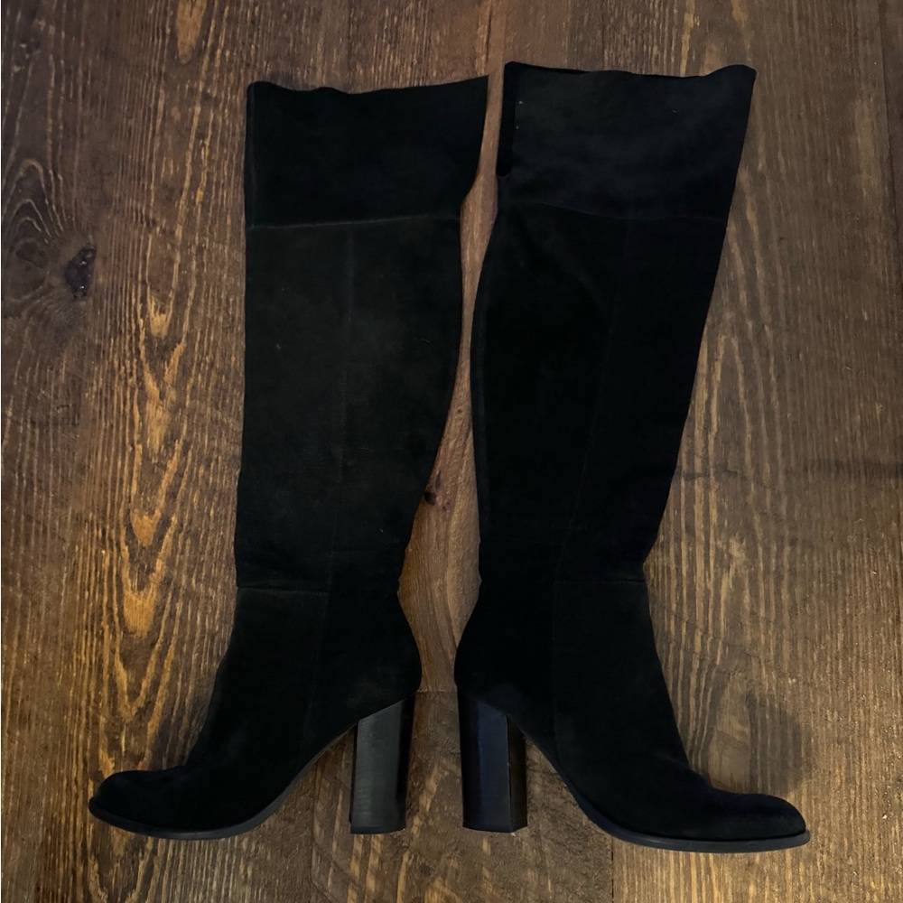 Dee Keller black suede OTK boots 37.5